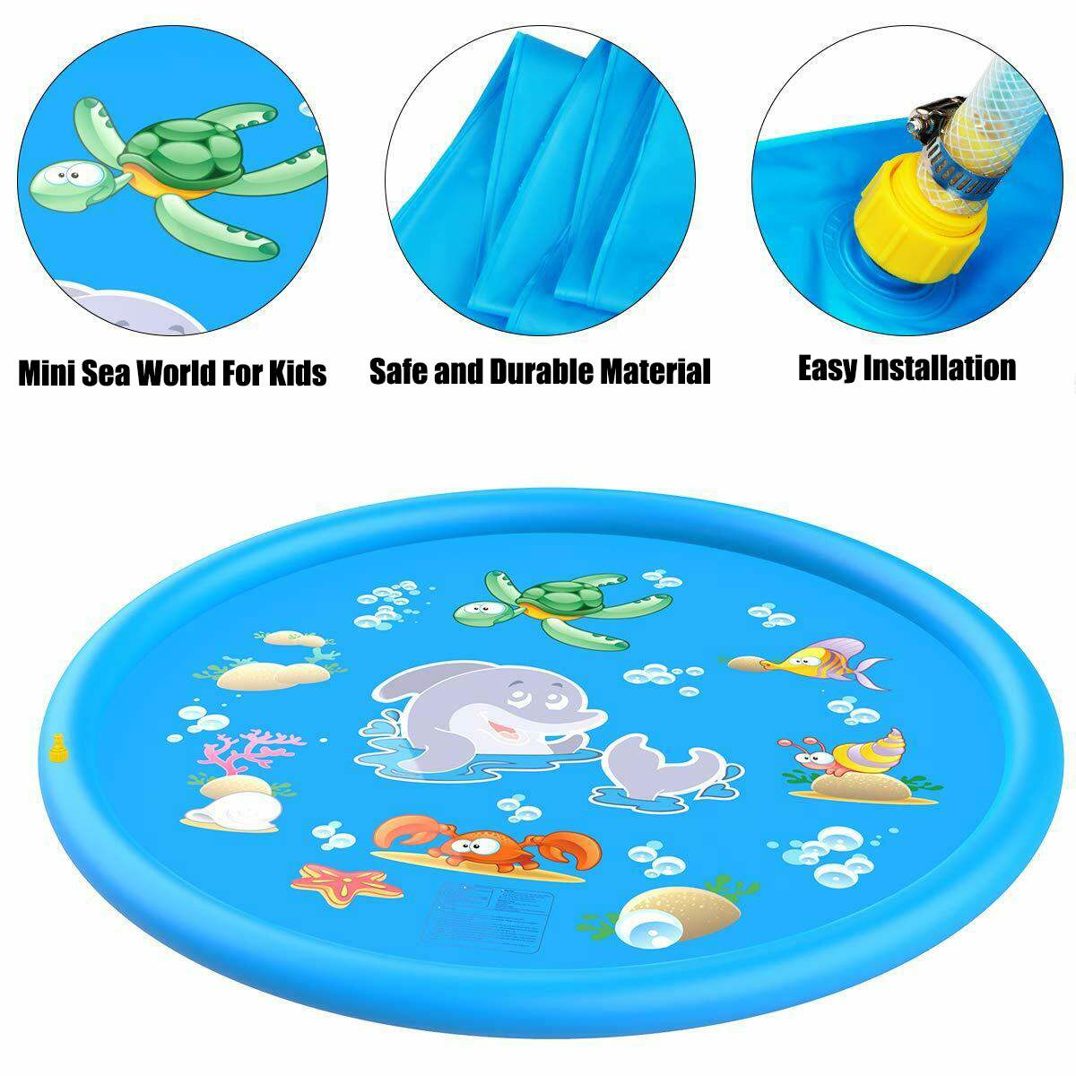 100/170cm Children Outdoor Funny Toys Kids Inflatable Round Water Spla ...